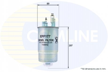 - Фільтр палива (аналогWF8384/KL566) Comline EFF177 (фото 1)