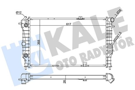 KALE OPEL радіатор охолодження Calibra A,Vectra A 88- KALE OTO RADYATOR 351955