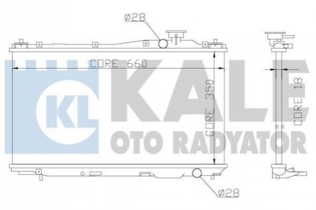 KALE HONDA радіатор охолодження Civic VII 1.4/1.7 01- KALE OTO RADYATOR 357000