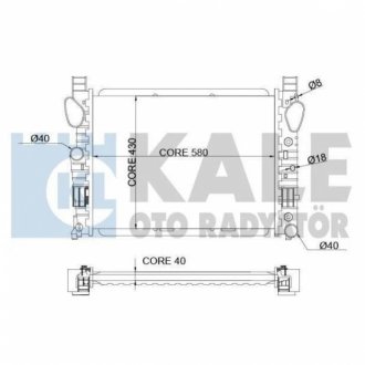 KALE DB Радіатор охолодження S-Class W220 3.2/6.0 99- KALE OTO RADYATOR 351800