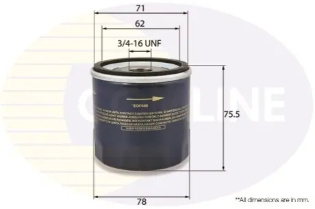 - Фільтр оливи (аналогWL7324/OC501) Comline EOF049