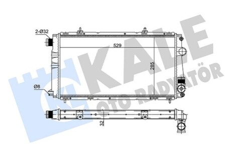 KALE CITROEN радіатор охолодження C15 1.8/1.9D 86-00 KALE OTO RADYATOR 351795