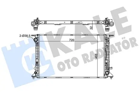 KALE VW радіатор охолодження Audi A4/5,Q5 2.7TDI/3.0 KALE OTO RADYATOR 367700