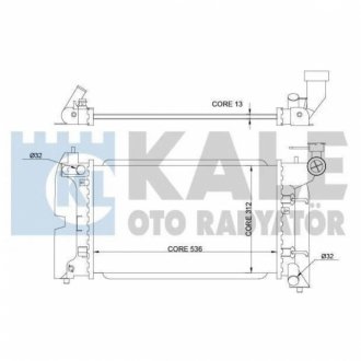 KALE TOYOTA Радиатор охлаждения Corolla 1.4/1.6 01- KALE OTO RADYATOR 366200