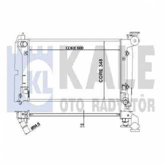 KALE TOYOTA радіатор охолодження Corolla 1.4/1.6 01- KALE OTO RADYATOR 352700