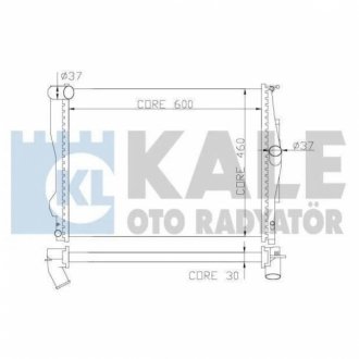 BMW Радиатор охлаждения 1/3 E90,X1 E84 2.0/3.0 KALE OTO RADYATOR 348700 (фото 1)