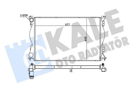KALE VW радіатор охолодження Audi A6 2.0TFSI/TDI 04- KALE OTO RADYATOR 348315