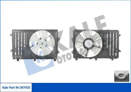 KALE TOYOTA Вентилятор радиатора Auris 1.4 D-4D 01- KALE OTO RADYATOR 347435
