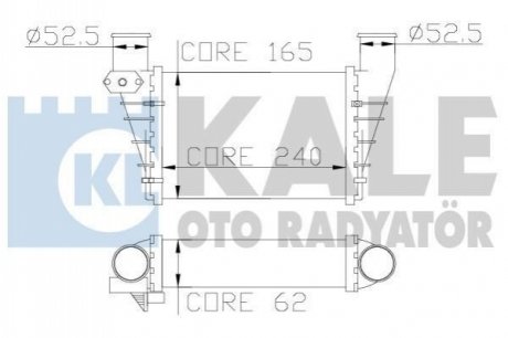 KALE VW інтеркулер Audi A4/6,Passat 1.8T/1.9TDI 97- KALE OTO RADYATOR 341900