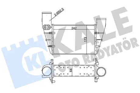 KALE VW інтеркулер Audi A4/6,Passat 1.8T/1.9TDI 97- KALE OTO RADYATOR 341900