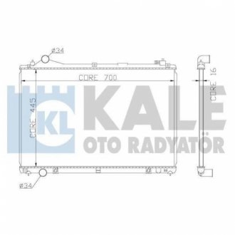 KALE NISSAN радіатор охолодження Pathfinder 3.3 97- KALE OTO RADYATOR 362600