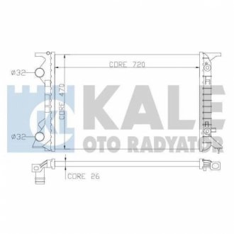 KALE AUDI Радіатор охолодження A4/5/6, Q5 2.0 09-, PORSCHE KALE OTO RADYATOR 353400 (фото 1)