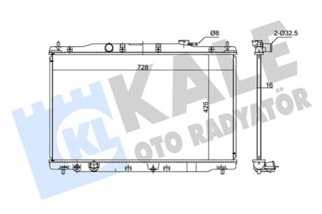 KALE HONDA Радіатор охолодження CR-V IV 2.0/2.4 12- KALE OTO RADYATOR 347735