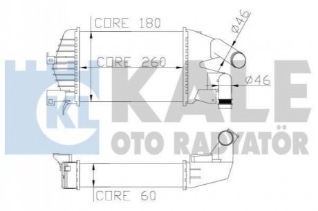 OPEL Інтеркулер Astra H,Zafira B 1.3/1.9CDTI KALE OTO RADYATOR 345800 (фото 1)