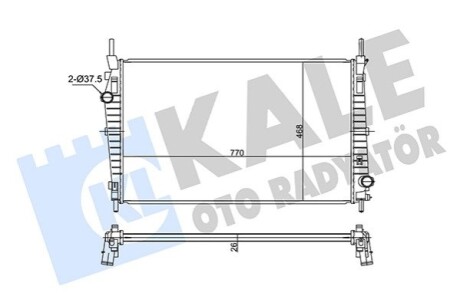 KALE FORD радіатор охолодження Transit 3.2TDCi 07- KALE OTO RADYATOR 351275 (фото 1)