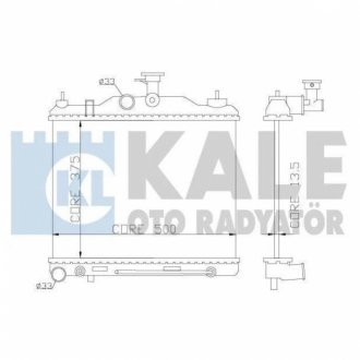 HYUNDAI радіатор охолодження Getz 1.3/1.4 02- KALE OTO RADYATOR 369600 (фото 1)