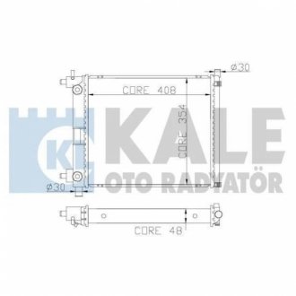 TOYOTA Радиатор охлаждения Yaris 1.3/1.5 99- KALE OTO RADYATOR 365900 (фото 1)