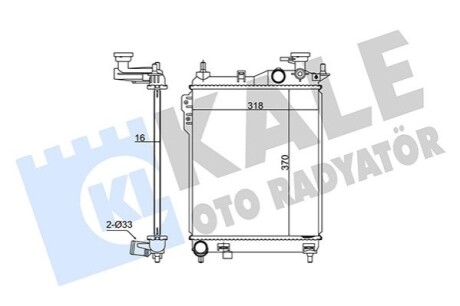 KALE HYUNDAI радіатор охолодження Getz 1.1/1.6 02- KALE OTO RADYATOR 348330