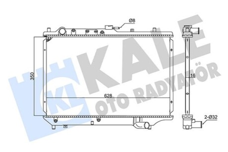 KALE MAZDA Радіатор охолодження 323 IV 1.3/1.8 89- KALE OTO RADYATOR 347895