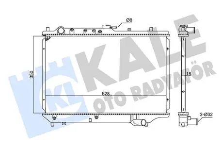 KALE MAZDA Радіатор охолодження 323 IV 1.3/1.8 89- KALE OTO RADYATOR 347895