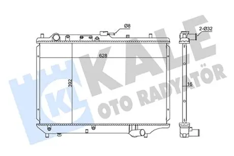 KALE MAZDA Радіатор охолодження 323 IV 1.3/1.8 89- KALE OTO RADYATOR 345965