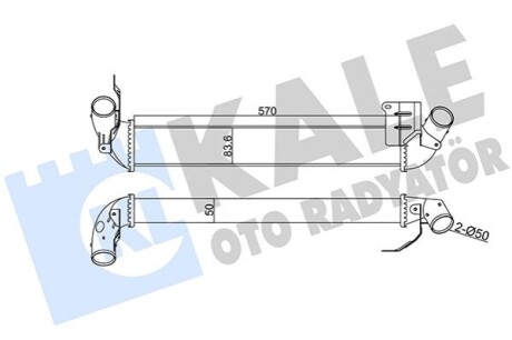 KALE RENAULT інтеркулер Clio II,Symbol 1.5dCi 01- KALE OTO RADYATOR 345120