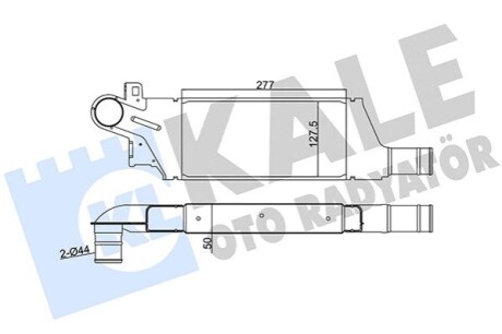 KALE OPEL інтеркулер Combo Tour,Corsa C 1.7DI 00- KALE OTO RADYATOR 345040