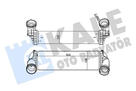 KALE BMW інтеркулер X5 E70,F15,X6 E71,F16 25d/40d KALE OTO RADYATOR 344810