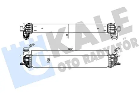KALE RENAULT Интеркулер Laguna III 1.5/2.0dCi 07- KALE OTO RADYATOR 342385