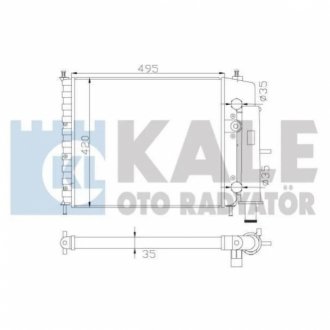 KALE FIAT Радиатор охлаждения Brava,Marea 1.4/1.6 KALE OTO RADYATOR 342270