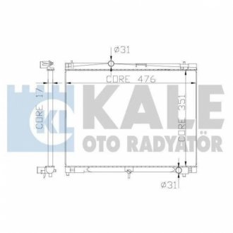 KALE TOYOTA радіатор охолодження Yaris 1.0/1.3 05- KALE OTO RADYATOR 342215