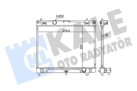 KALE TOYOTA радіатор охолодження Yaris 1.0/1.3 05- KALE OTO RADYATOR 342215