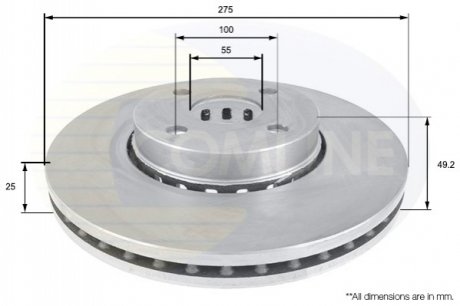 Тормозной диск Comline ADC01118V