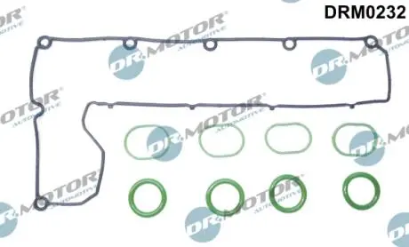 К-т прокладок клапанної кришки 9 елементiв DR MOTOR DRM0232