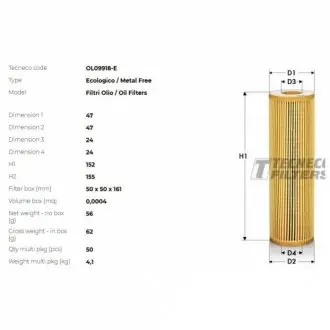 Фільтр масляний MB C (W203)/CLC (C203)/CLK (C209 TECNECO OL09918E