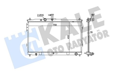 KALE HYUNDAI радіатор охолодження H-1 2.5CRDi 08- KALE OTO RADYATOR 351245