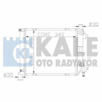 DB радіатор охолодження W124/201 1.8/2.0 83- KALE OTO RADYATOR 361200 (фото 1)