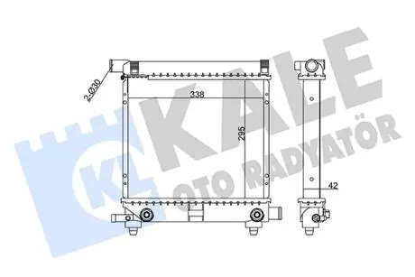 KALE DB радіатор охолодження W124/201 1.8/2.0 83- KALE OTO RADYATOR 361200