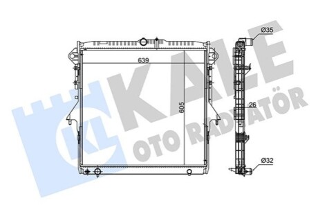 KALE FORD радіатор охолодження Ranger 3.2TDCi 14- KALE OTO RADYATOR 348450