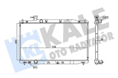 KALE HONDA Радіатор охолодження CR-V III 2.0 07- KALE OTO RADYATOR 347720