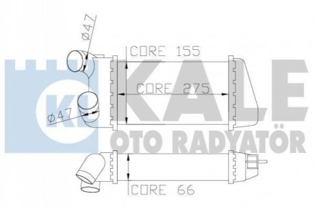 CITROEN інтеркулер C2/3,Peugeot 1007 1.4HDI KALE OTO RADYATOR 344100 (фото 1)