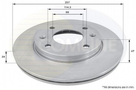 Тормозной диск Comline ADC1042V (фото 1)