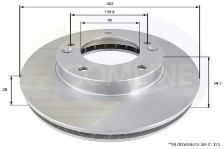 Тормозной диск Comline ADC1051V (фото 1)