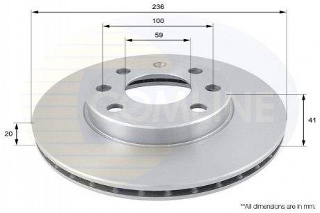 Тормозной диск Comline ADC1047V (фото 1)