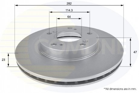 Тормозной диск Comline ADC0574V (фото 1)