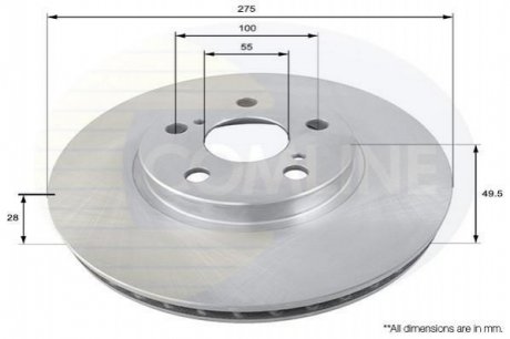 Тормозной диск Comline ADC0154V (фото 1)