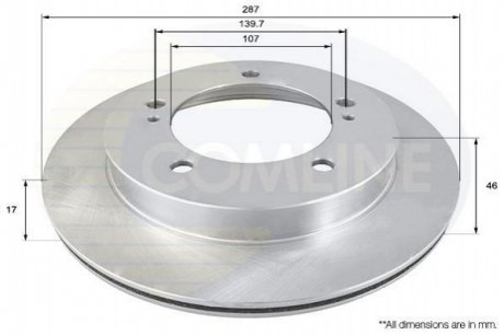 Тормозной диск Comline ADC0907V (фото 1)