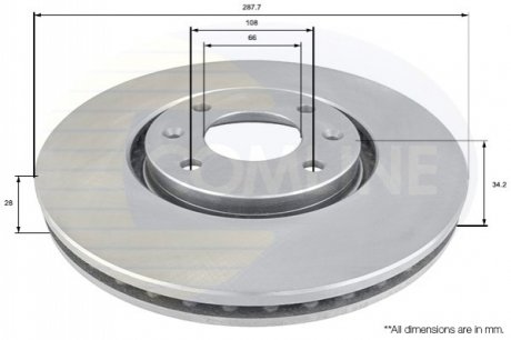 Тормозной диск Comline ADC1544V (фото 1)