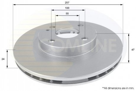Тормозной диск Comline ADC0437V