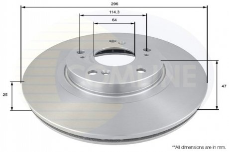 Тормозной диск Comline ADC0558V